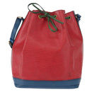 LOUIS VUITTON Epi Tricolor Noe Shoulder Bag Green Blue Red M44084 LV Auth BA7431-13