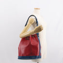 LOUIS VUITTON Epi Tricolor Noe Shoulder Bag Green Blue Red M44084 LV Auth BA7431-22