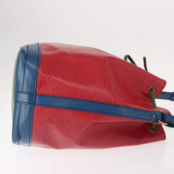 LOUIS VUITTON Epi Tricolor Noe Shoulder Bag Green Blue Red M44084 LV Auth BA7431