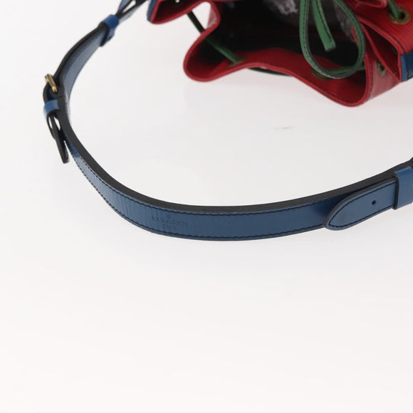 LOUIS VUITTON Epi Tricolor Noe Shoulder Bag Green Blue Red M44084 LV Auth BA7431
