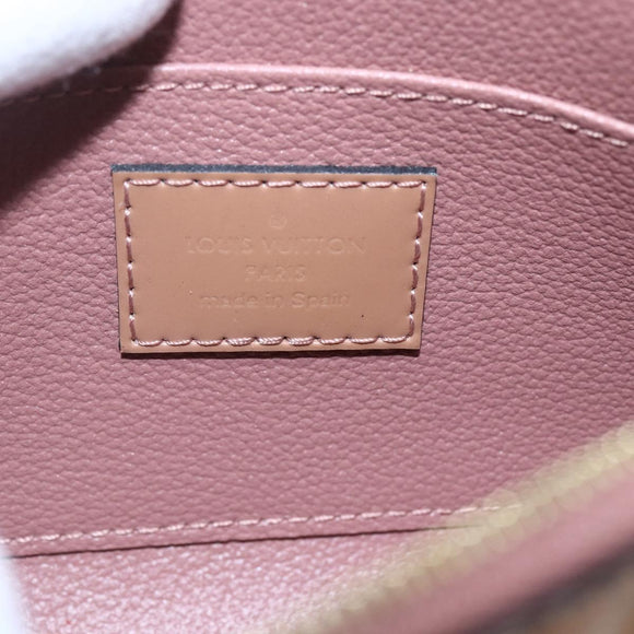 LOUIS VUITTON Monogram Vernis Pochette Pouch Rose Velours M90008 LV Auth BA7432
