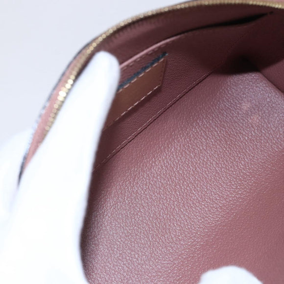 LOUIS VUITTON Monogram Vernis Pochette Pouch Rose Velours M90008 LV Auth BA7432