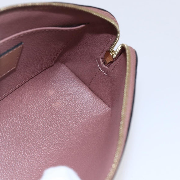 LOUIS VUITTON Monogram Vernis Pochette Pouch Rose Velours M90008 LV Auth BA7432