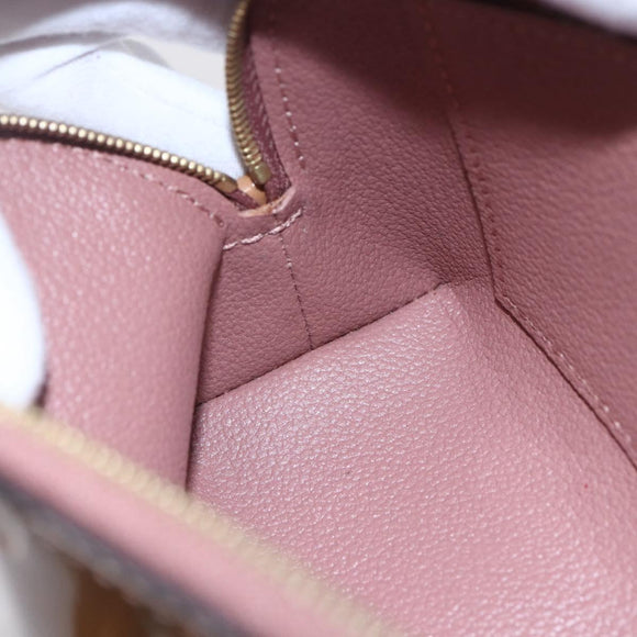 LOUIS VUITTON Monogram Vernis Pochette Pouch Rose Velours M90008 LV Auth BA7432