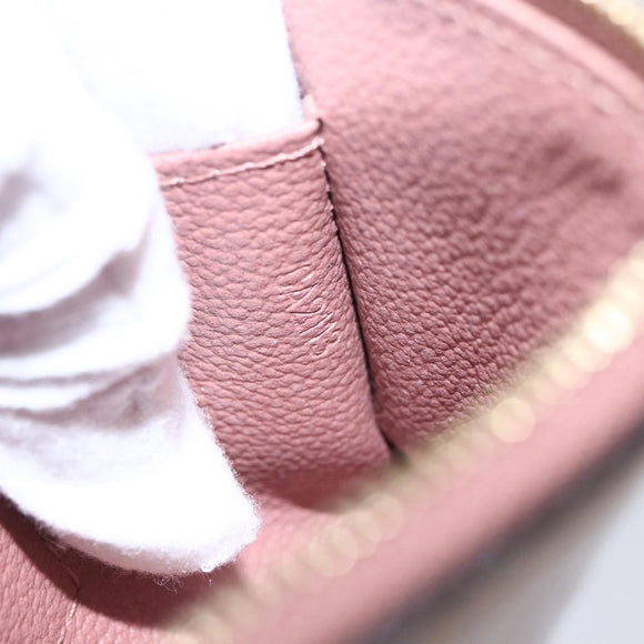 LOUIS VUITTON Monogram Vernis Pochette Pouch Rose Velours M90008 LV Auth BA7432