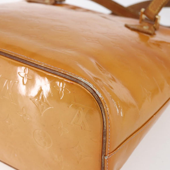 LOUIS VUITTON Monogram Vernis Houston Hand Bag Rose M91054 LV Auth BA7433