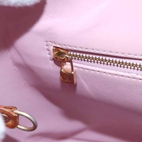 LOUIS VUITTON Monogram Vernis Houston Hand Bag Rose M91054 LV Auth BA7433