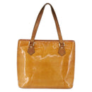 LOUIS VUITTON Monogram Vernis Houston Hand Bag Rose M91054 LV Auth BA7433-2