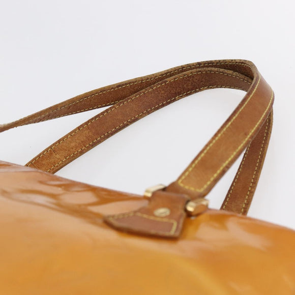 LOUIS VUITTON Monogram Vernis Houston Hand Bag Rose M91054 LV Auth BA7433