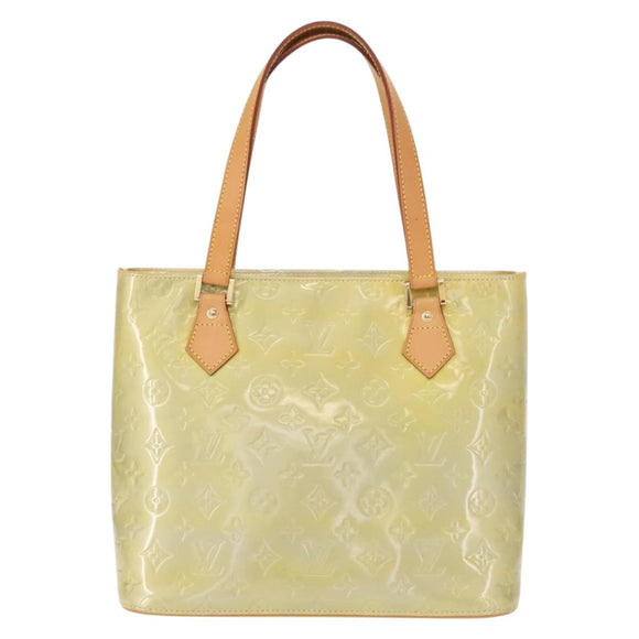 LOUIS VUITTON Monogram Vernis Houston Hand Bag Gris M91053 LV Auth BA7434