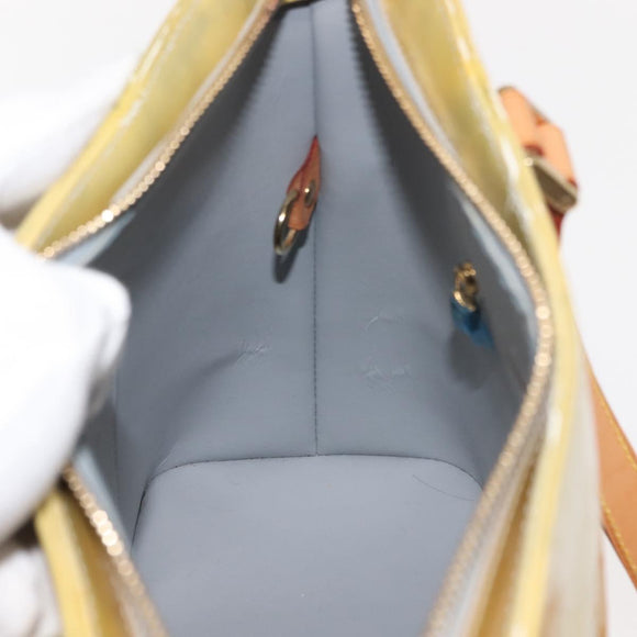 LOUIS VUITTON Monogram Vernis Houston Hand Bag Gris M91053 LV Auth BA7434