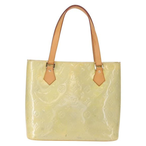 LOUIS VUITTON Monogram Vernis Houston Hand Bag Gris M91053 LV Auth BA7434
