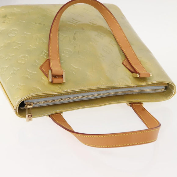 LOUIS VUITTON Monogram Vernis Houston Hand Bag Gris M91053 LV Auth BA7434