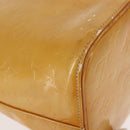 LOUIS VUITTON Monogram Vernis Houston Hand Bag Beige M91004 LV Auth BA7435-9