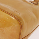 LOUIS VUITTON Monogram Vernis Houston Hand Bag Beige M91004 LV Auth BA7435-14