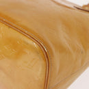 LOUIS VUITTON Monogram Vernis Houston Hand Bag Beige M91004 LV Auth BA7435-16