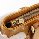 LOUIS VUITTON Monogram Vernis Houston Hand Bag Beige M91004 LV Auth BA7435-17