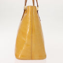 LOUIS VUITTON Monogram Vernis Houston Hand Bag Beige M91004 LV Auth BA7435-3