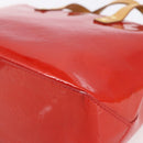 LOUIS VUITTON Monogram Vernis Reade PM Hand Bag Red Rouge M91088 LV Auth BA7437-9