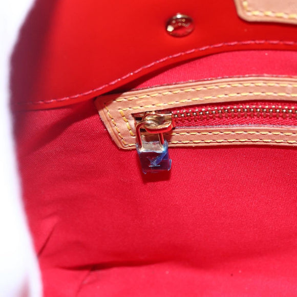 LOUIS VUITTON Monogram Vernis Reade PM Hand Bag Red Rouge M91088 LV Auth BA7437