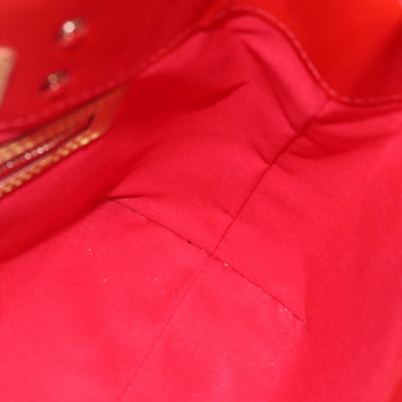 LOUIS VUITTON Monogram Vernis Reade PM Hand Bag Red Rouge M91088 LV Auth BA7437