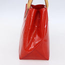 LOUIS VUITTON Monogram Vernis Reade PM Hand Bag Red Rouge M91088 LV Auth BA7437-3