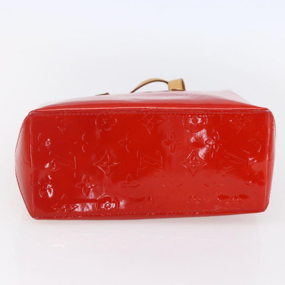 LOUIS VUITTON Monogram Vernis Reade PM Hand Bag Red Rouge M91088 LV Auth BA7437