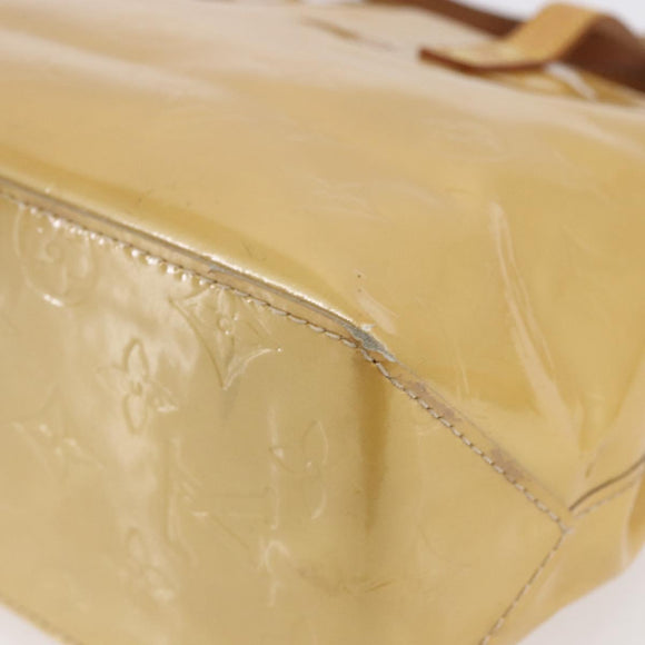 LOUIS VUITTON Monogram Vernis Reade PM Hand Bag Beige M91334 LV Auth BA7438