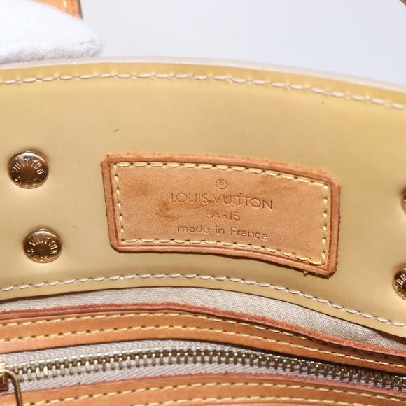 LOUIS VUITTON Monogram Vernis Reade PM Hand Bag Beige M91334 LV Auth BA7438