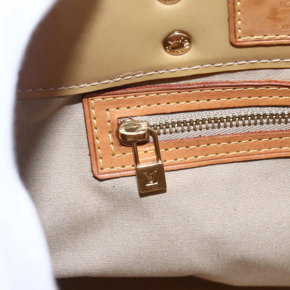 LOUIS VUITTON Monogram Vernis Reade PM Hand Bag Beige M91334 LV Auth BA7438