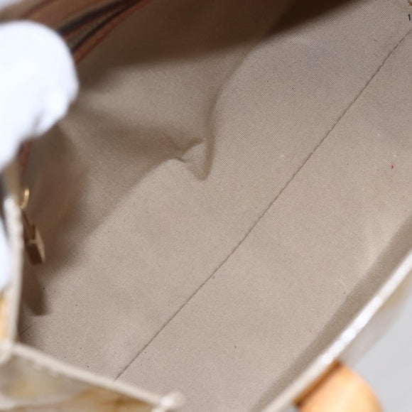 LOUIS VUITTON Monogram Vernis Reade PM Hand Bag Beige M91334 LV Auth BA7438