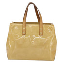 LOUIS VUITTON Monogram Vernis Reade PM Hand Bag Beige M91334 LV Auth BA7438-2