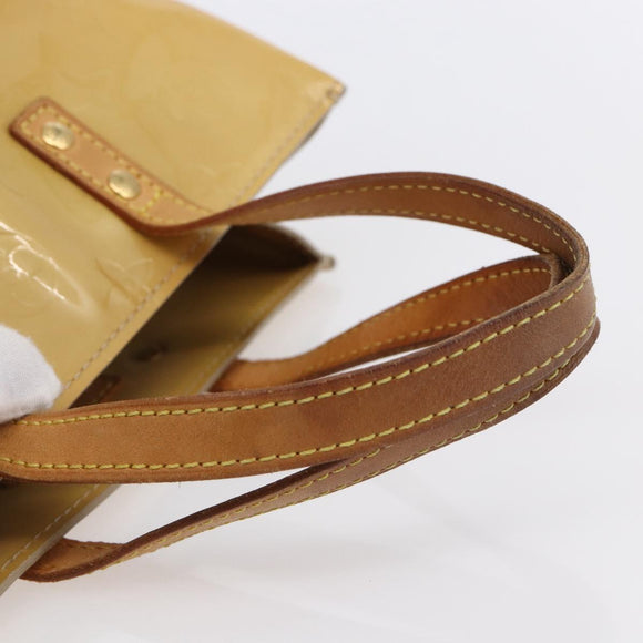 LOUIS VUITTON Monogram Vernis Reade PM Hand Bag Beige M91334 LV Auth BA7438