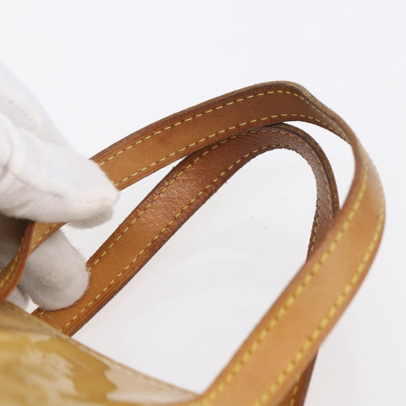 LOUIS VUITTON Monogram Vernis Reade PM Hand Bag Beige M91334 LV Auth BA7438