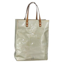 LOUIS VUITTON Monogram Vernis Reade MM Hand Bag Gris M91142 LV Auth BA7439-1