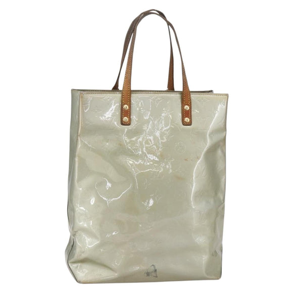 LOUIS VUITTON Monogram Vernis Reade MM Hand Bag Gris M91142 LV Auth BA7439