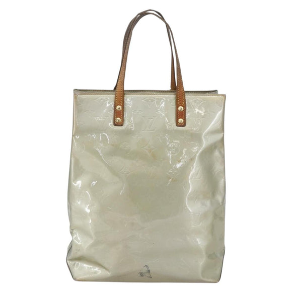 LOUIS VUITTON Monogram Vernis Reade MM Hand Bag Gris M91142 LV Auth BA7439