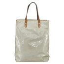 LOUIS VUITTON Monogram Vernis Reade MM Hand Bag Gris M91142 LV Auth BA7439-3