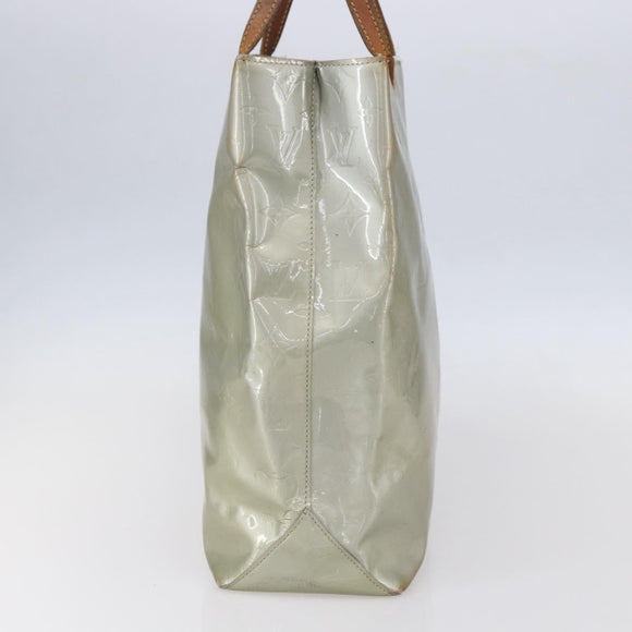 LOUIS VUITTON Monogram Vernis Reade MM Hand Bag Gris M91142 LV Auth BA7439