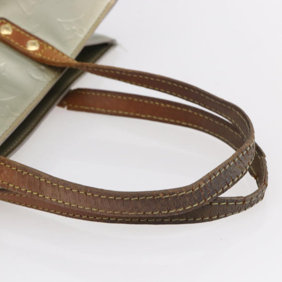 LOUIS VUITTON Monogram Vernis Reade MM Hand Bag Gris M91142 LV Auth BA7439