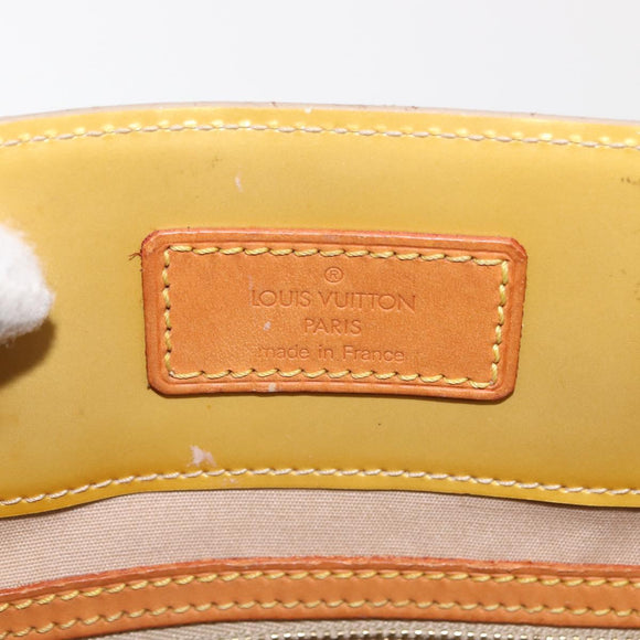 LOUIS VUITTON Monogram Vernis Reade MM Hand Bag Beige M91141 LV Auth BA7440