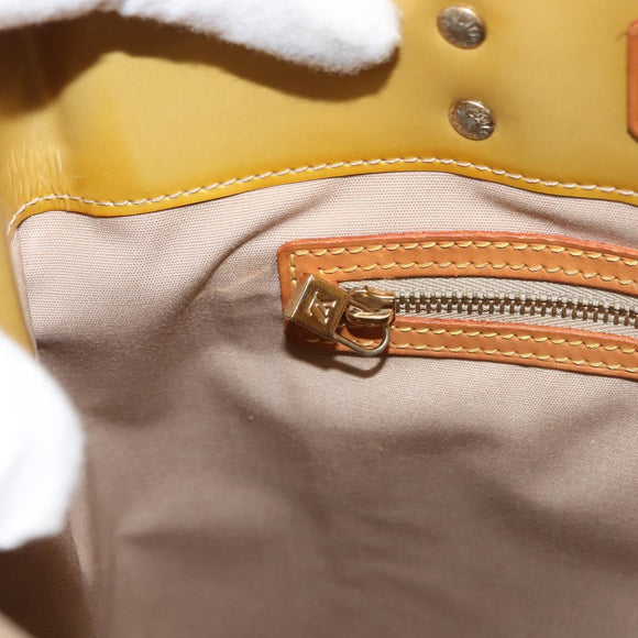 LOUIS VUITTON Monogram Vernis Reade MM Hand Bag Beige M91141 LV Auth BA7440