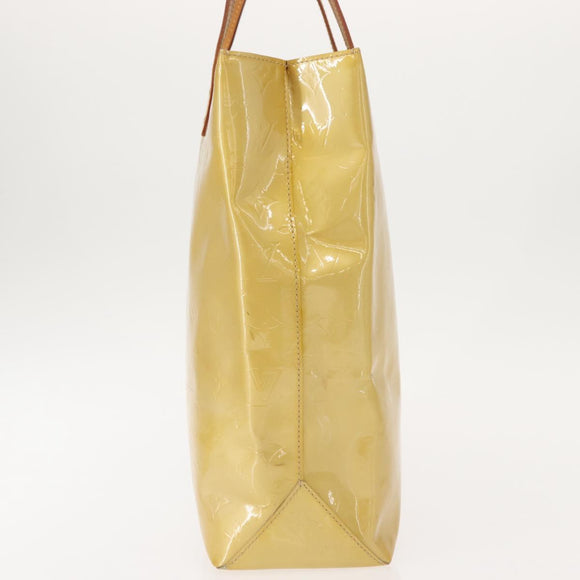 LOUIS VUITTON Monogram Vernis Reade MM Hand Bag Beige M91141 LV Auth BA7440