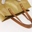LOUIS VUITTON Monogram Vernis Reade MM Hand Bag Beige M91141 LV Auth BA7440-6