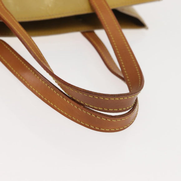 LOUIS VUITTON Monogram Vernis Reade MM Hand Bag Beige M91141 LV Auth BA7440