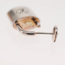 LOUIS VUITTON Lockit Learn Earring metal Silver Q16091 LV Auth BA7450-4
