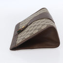 GUCCI GG Supreme Web Sherry Line Clutch Bag PVC Beige Gold 89 01 033 Auth BA7453-4