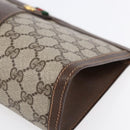 GUCCI GG Supreme Web Sherry Line Clutch Bag PVC Beige Gold 89 01 033 Auth BA7453-8