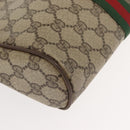 GUCCI GG Supreme Web Sherry Line Clutch Bag PVC Beige Gold 89 01 012 Auth BA7455-15