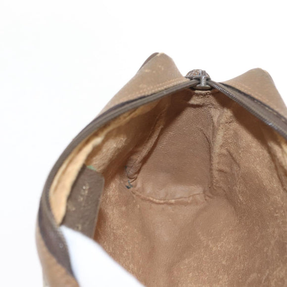 GUCCI GG Supreme Web Sherry Line Clutch Bag PVC Beige Gold 89 01 012 Auth BA7455